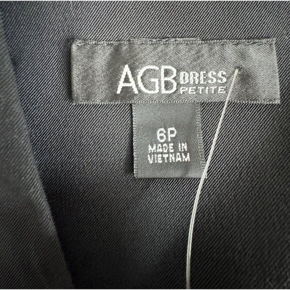 AGB Petite 2-Piece Black Sheath Dress With Vibrant Abstract Print Bolero Jacket - Picture 12 of 16